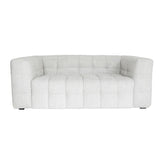 Vanta 2-Seater Sofa with tufted linen fabric, Chesterfield-style pleating, and solid timber frame in modern design.